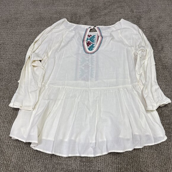 Roxy Blouse Ivory Long Sleeve Women’s Size Medium NWT - Picture 12 of 12